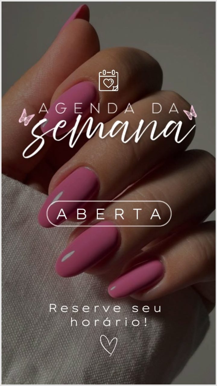Story de agenda da semana aberta