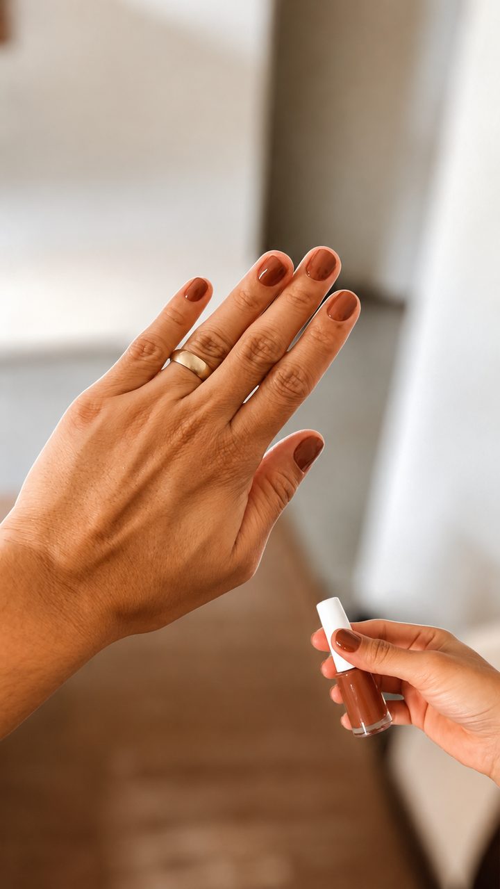 Esmaltação: foto antes